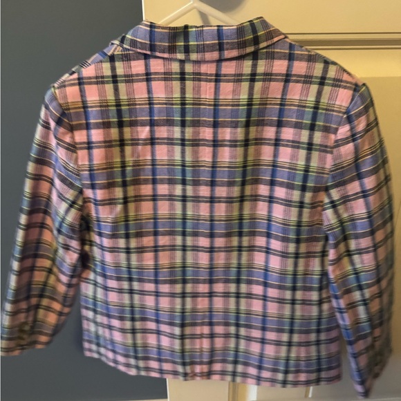 Janie and Jack Pink and Blue Plaid Kids Matching Set - Picture 4 of 4